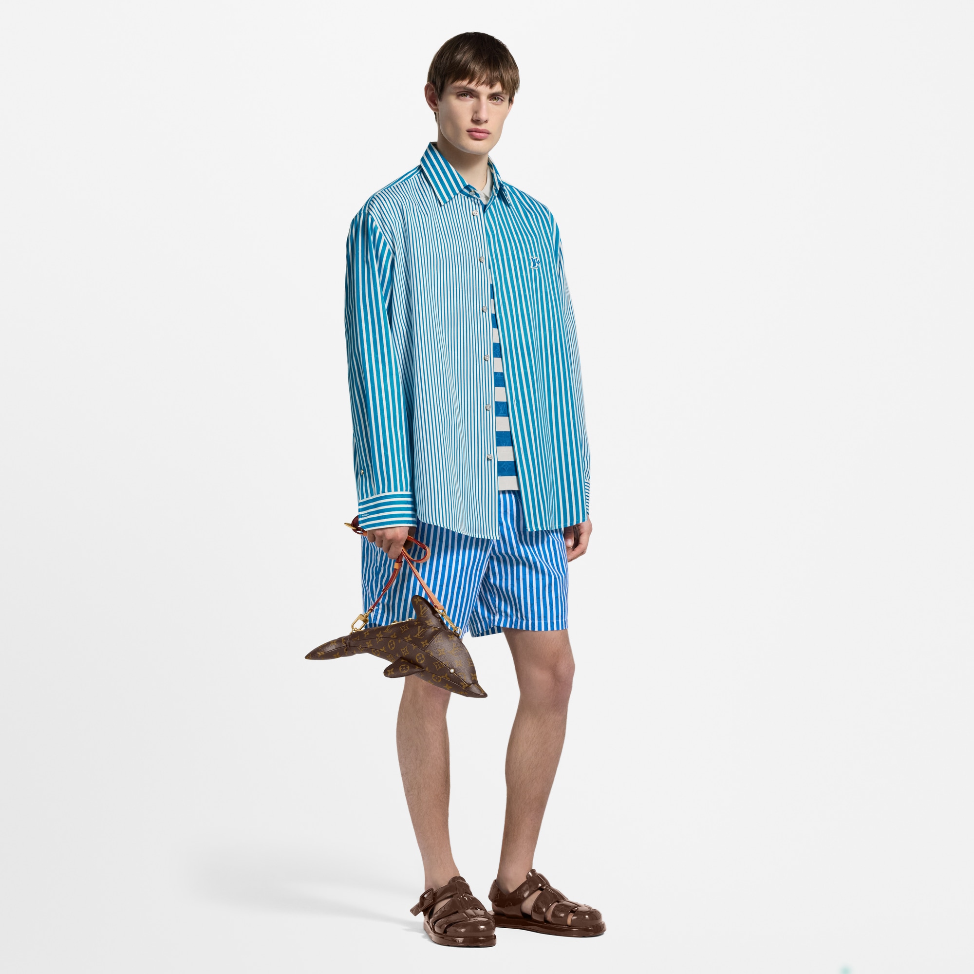 Monogram Patchwork Striped Shirt - Ready to Wear | LOUIS VUITTON